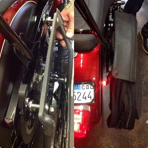 EZ Bag Mounts - Dyna Saddlebag Bracket Alloy Art