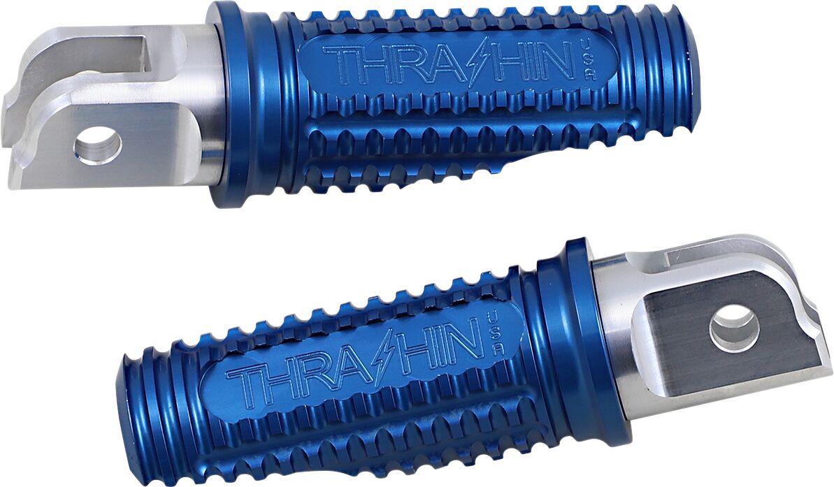 Burnout Peg, blue - Touring & 18+ Softail (Front) Foot Pegs Thrashin Supply Co. Default Title