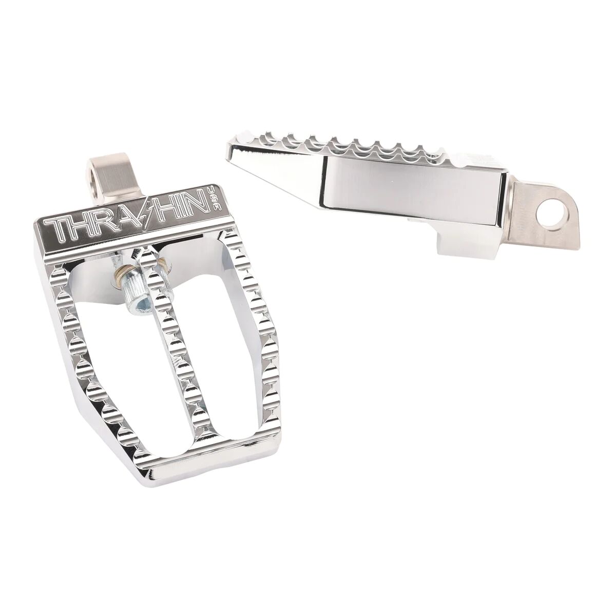 Militant Peg, Chrome - 84+ Sportster & Dyna & Touring & FXR & Softail Foot Pegs Thrashin Supply Co. Default Title