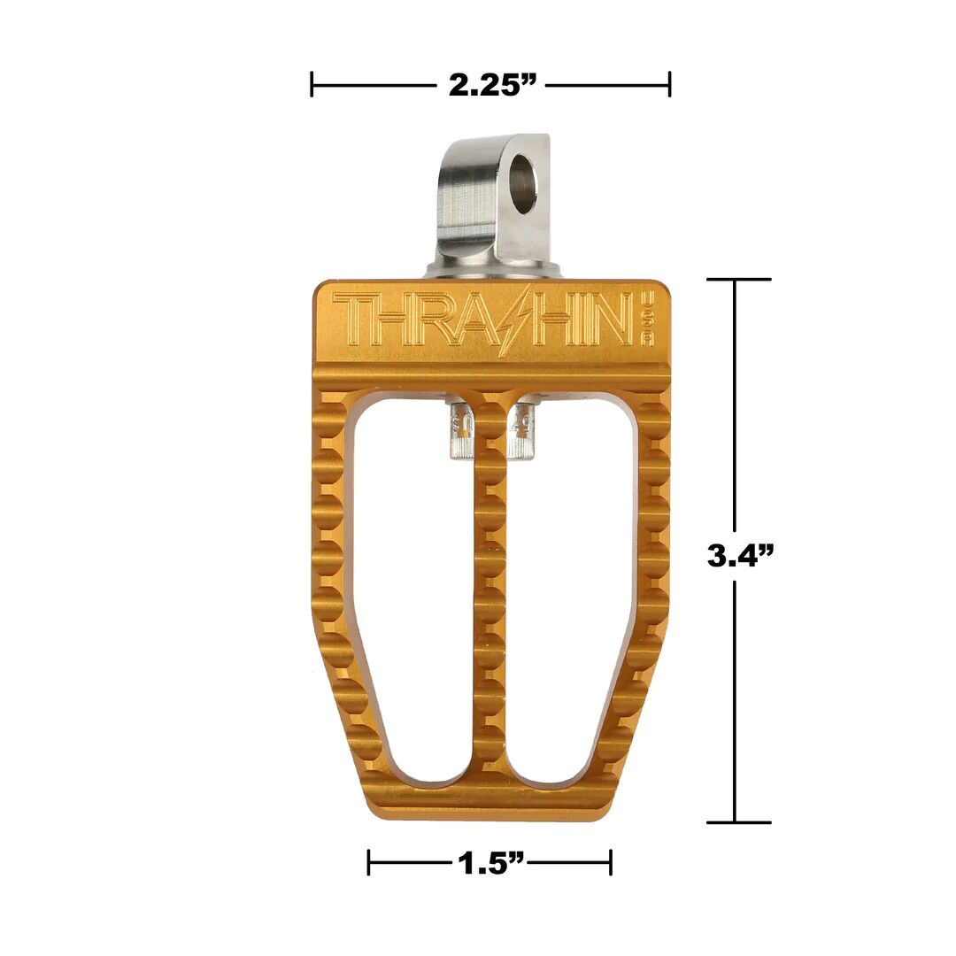 Militant Peg, Chrome - 84+ Sportster & Dyna & Touring & FXR & Softail Foot Pegs Thrashin Supply Co.