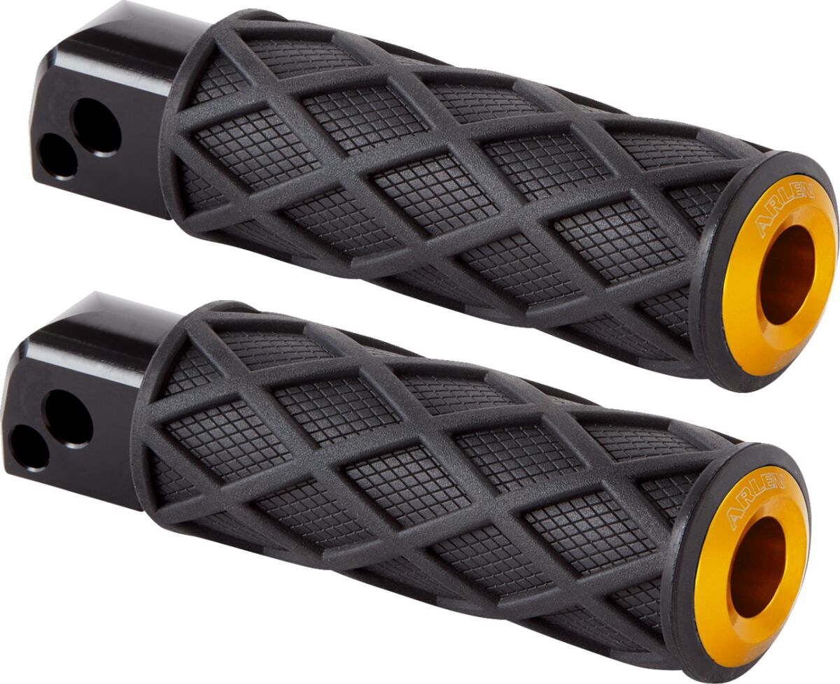Diamond Footpegs, Gold - 18+ Softail (Rear) Foot Pegs Arlen Ness Default Title