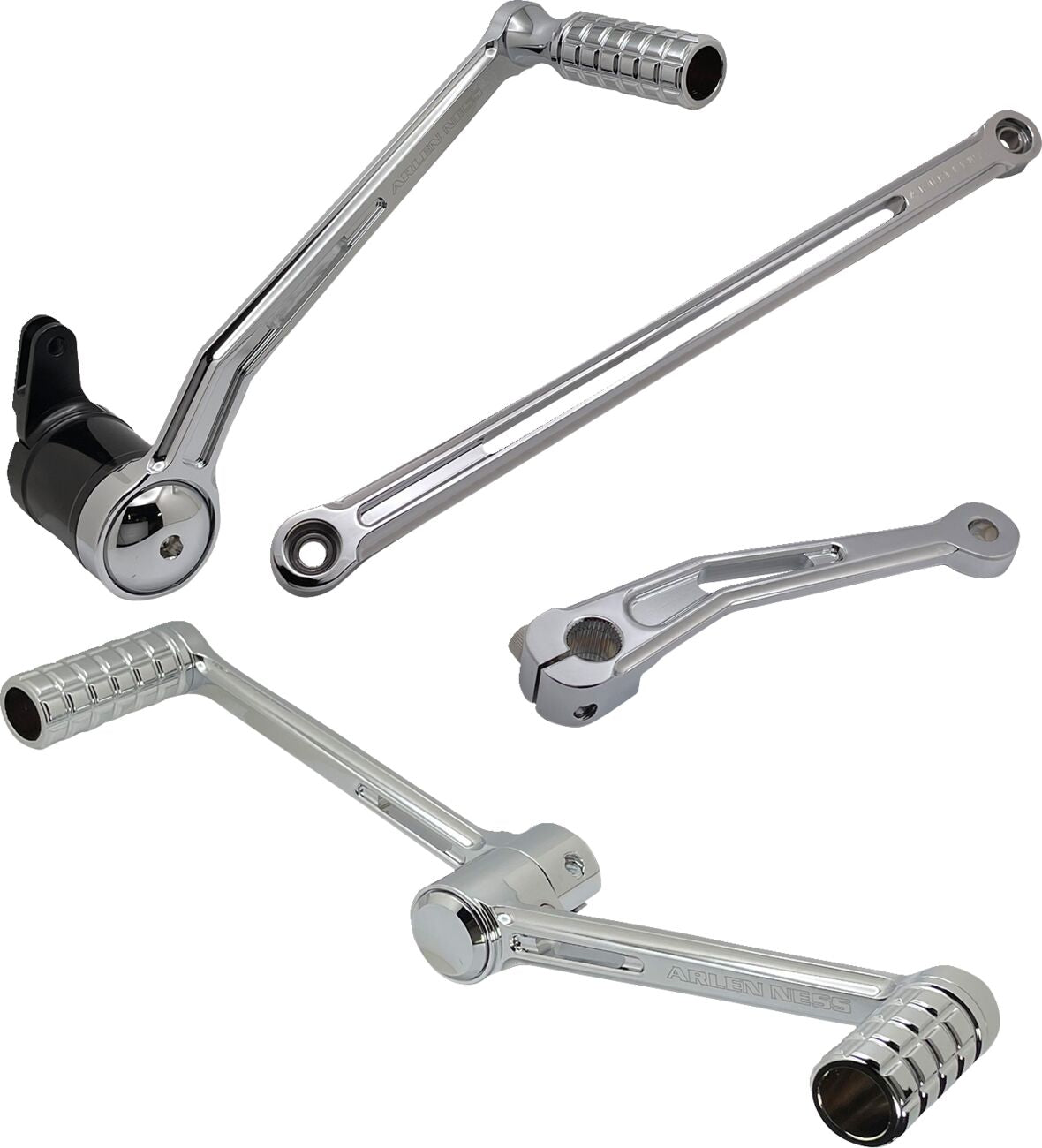 Speedliner Heel/Toe Foot Control Kit, Chrome - Touring Foot Control Kit Arlen Ness Default Title