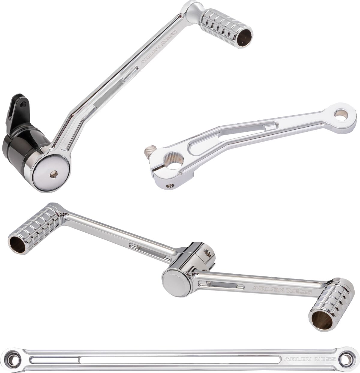 Speedliner Heel/Toe Foot Control Kit, Chrome - Touring Foot Control Kit Arlen Ness