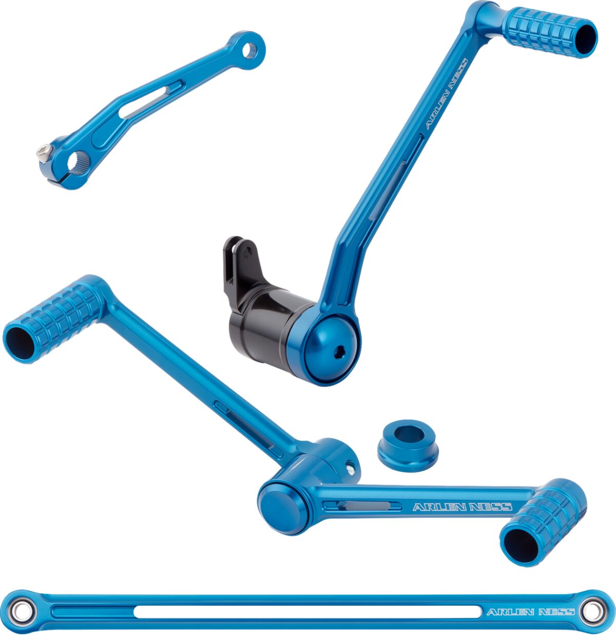 Speedliner Heel/Toe Foot Control Kit, Blue - Touring Foot Control Kit Arlen Ness Default Title