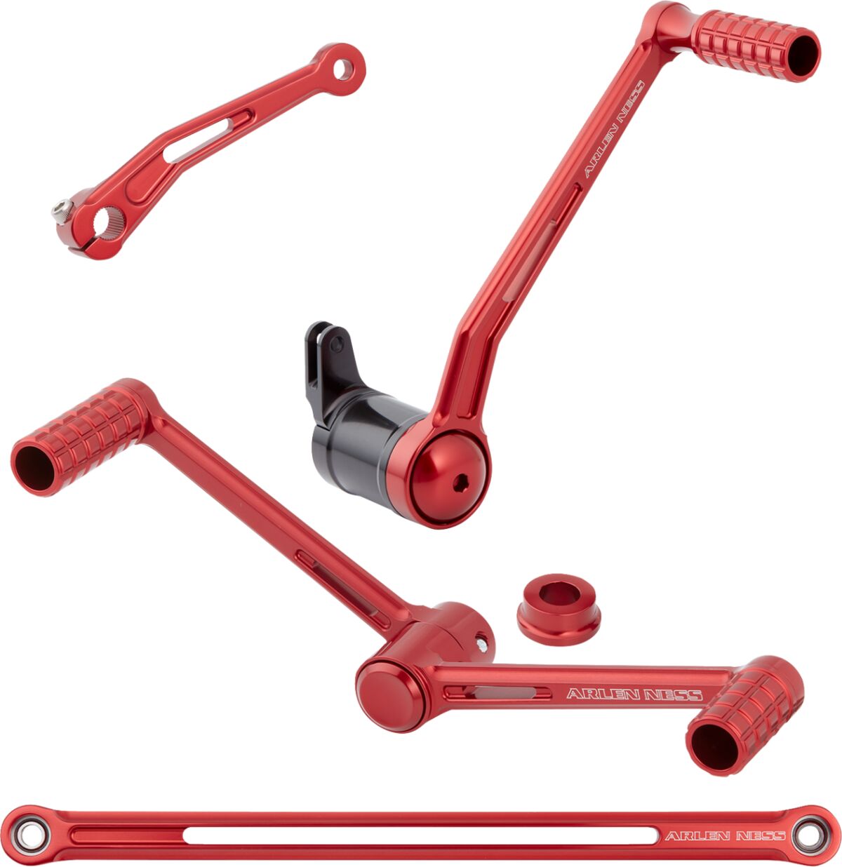 Speedliner Heel/Toe Foot Control Kit, Red - Touring Foot Control Kit Arlen Ness Default Title