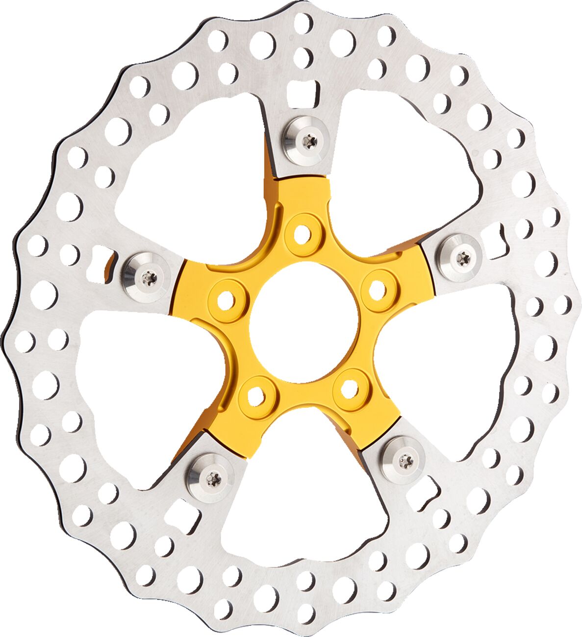 11.8" Mount Brake Rotor Adapter For Ness Wheel, Gold - 08+ Touring Brake Rotor Adapter Arlen Ness