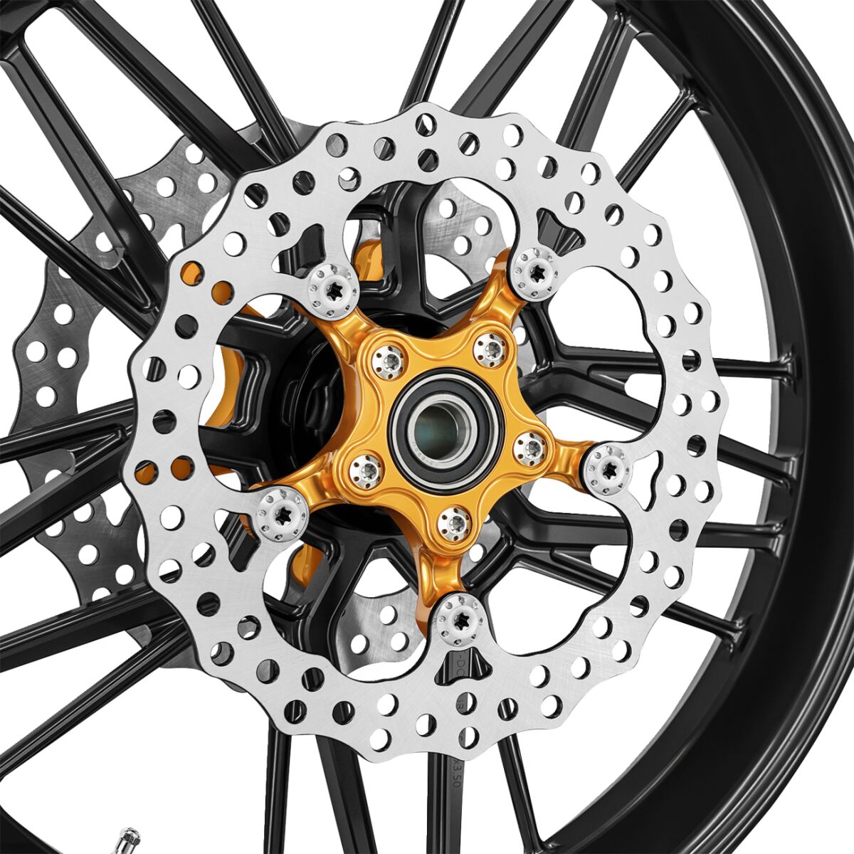 11.8" Spider Brake Rotor, Gold Brake Rotors Arlen Ness