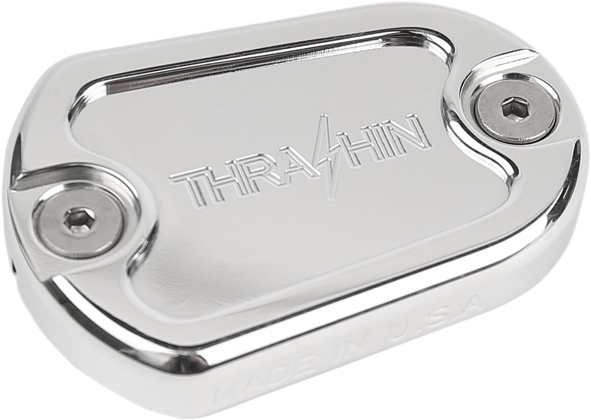 Dished Rear Brake Reservoir Cap, Polished - 15-17 Sportster Master Cylinders Cover Thrashin Supply Co. Default Title