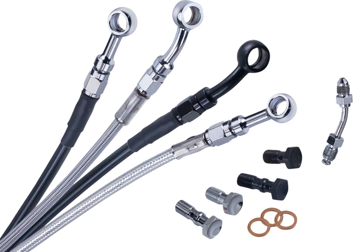 +8 Brake Line Upper, Stainless Steel - 23-24 Road Glide CVO Brake Line Barnett