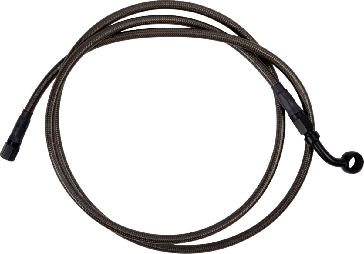 +8 Brake Line Upper, Carbon Coat W/Black Fittings - 23-24 Road Glide CVO Brake Line Barnett Default Title