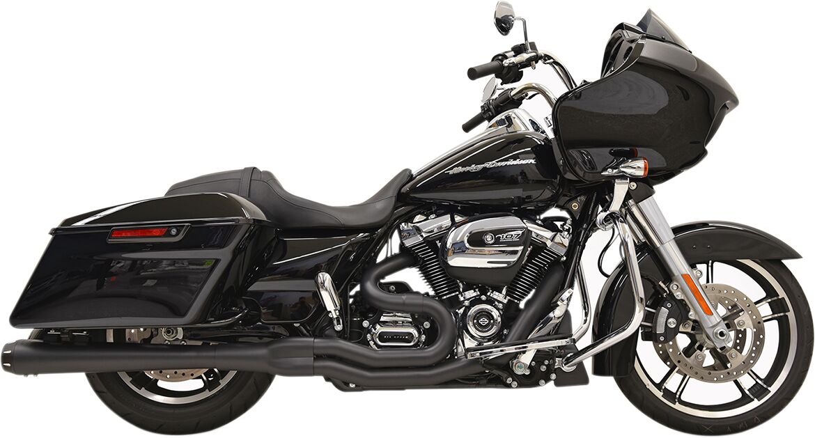 Road Rage B4 2:1 Exhaust System Megaphone Muffler, Black - 17+ Touring Full Exhaust System Bassani Xhaust Default Title