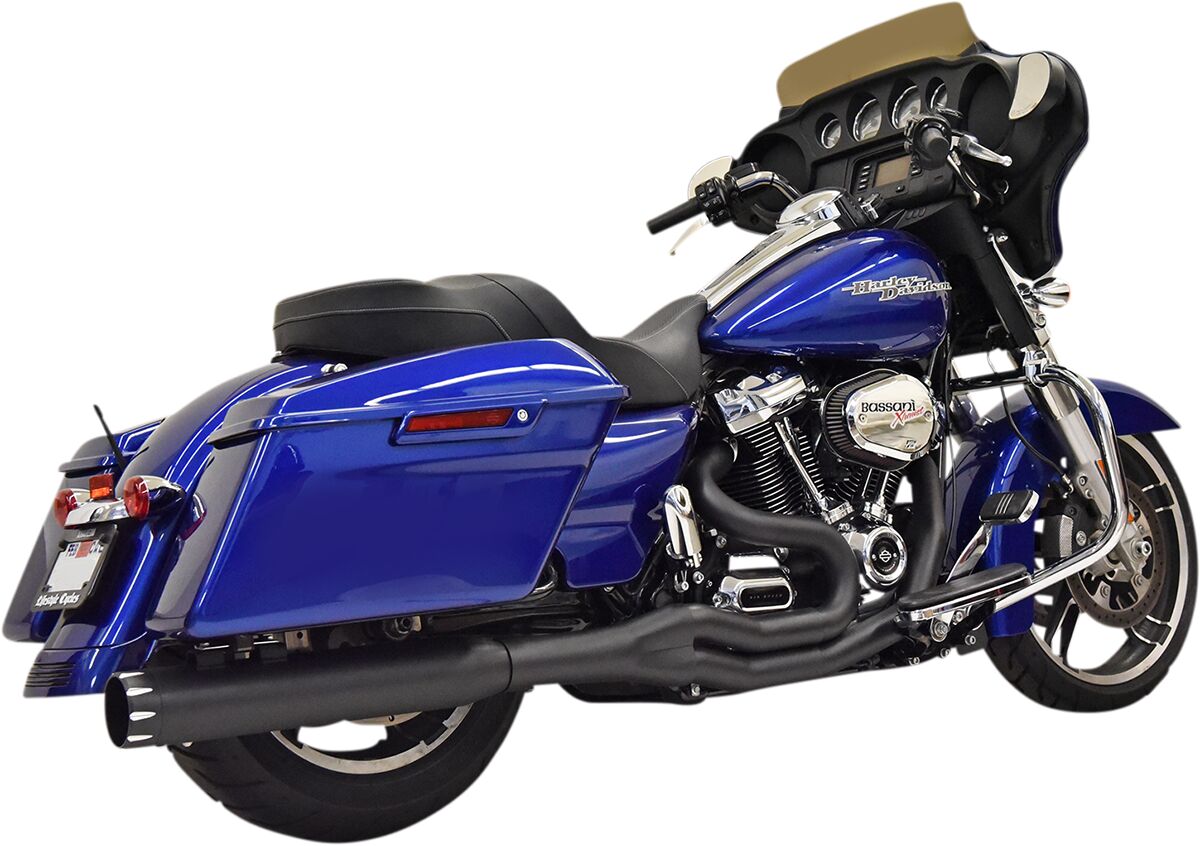 Road Rage High Horsepower 2:1 Exhaust System, Black - 17+ Touring Full Exhaust System Bassani Xhaust Default Title