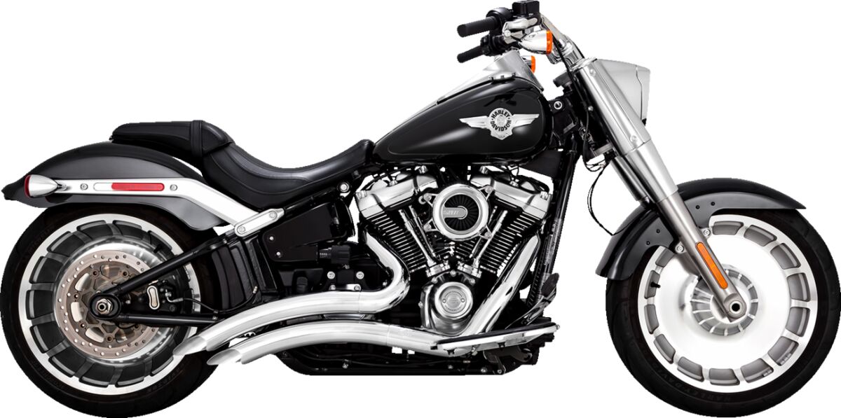 Big Radius Exhaust, Chrome - 18+ Softail (Fat Boy/Breakout) Full Exhaust System Vance & Hines