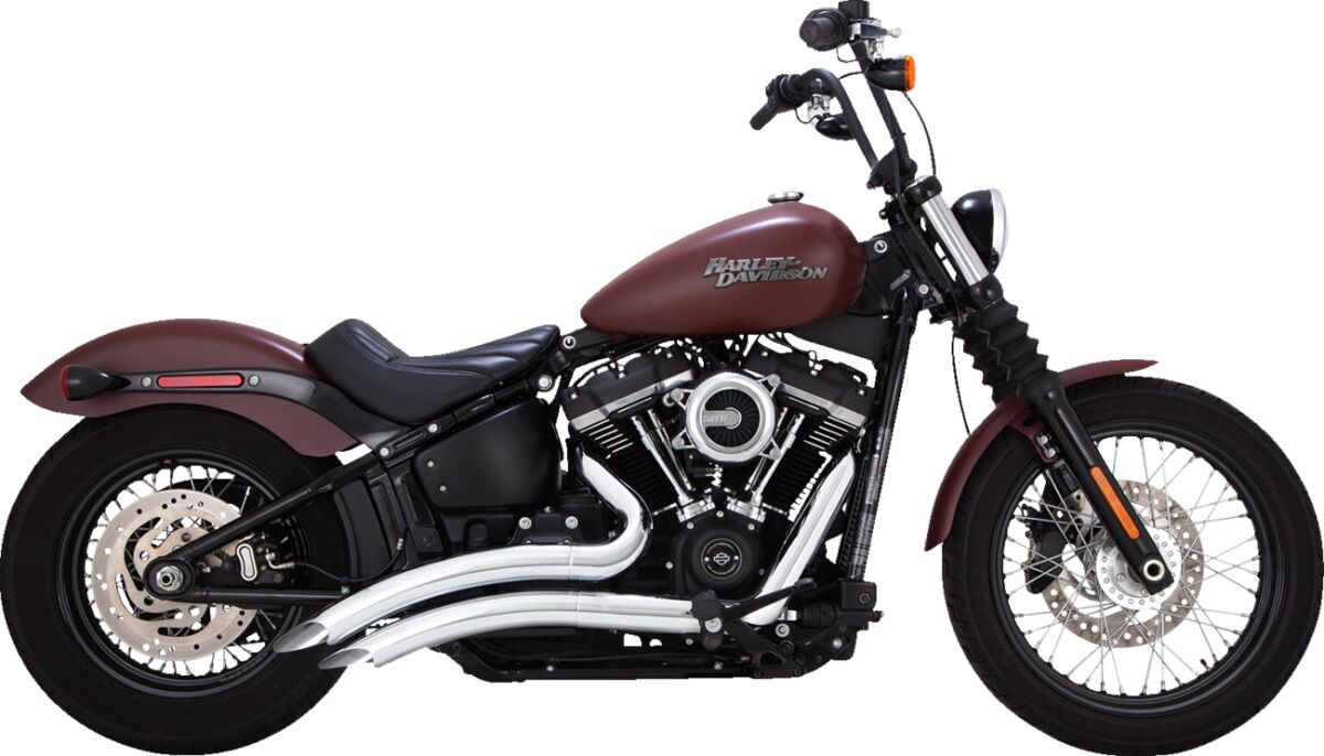 Big Radius Exhaust, Chrome - 18+ Softail (Street bob/Heritage) Full Exhaust System Vance & Hines