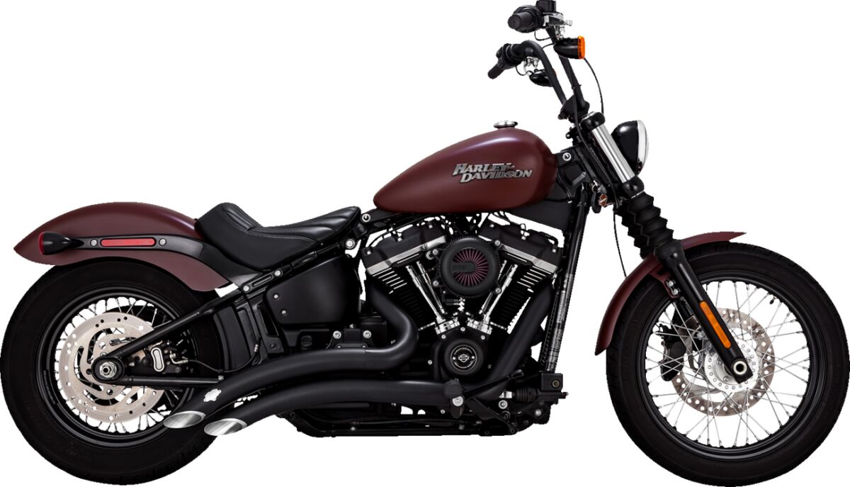 Big Radius Exhaust, Black - 18+ Softail (Street bob/Heritage) Full Exhaust System Vance & Hines