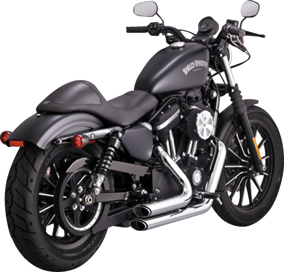 Shortshots Staggered Exhaust, Chrome - 14-22 Sportster Full Exhaust System Vance & Hines Default Title