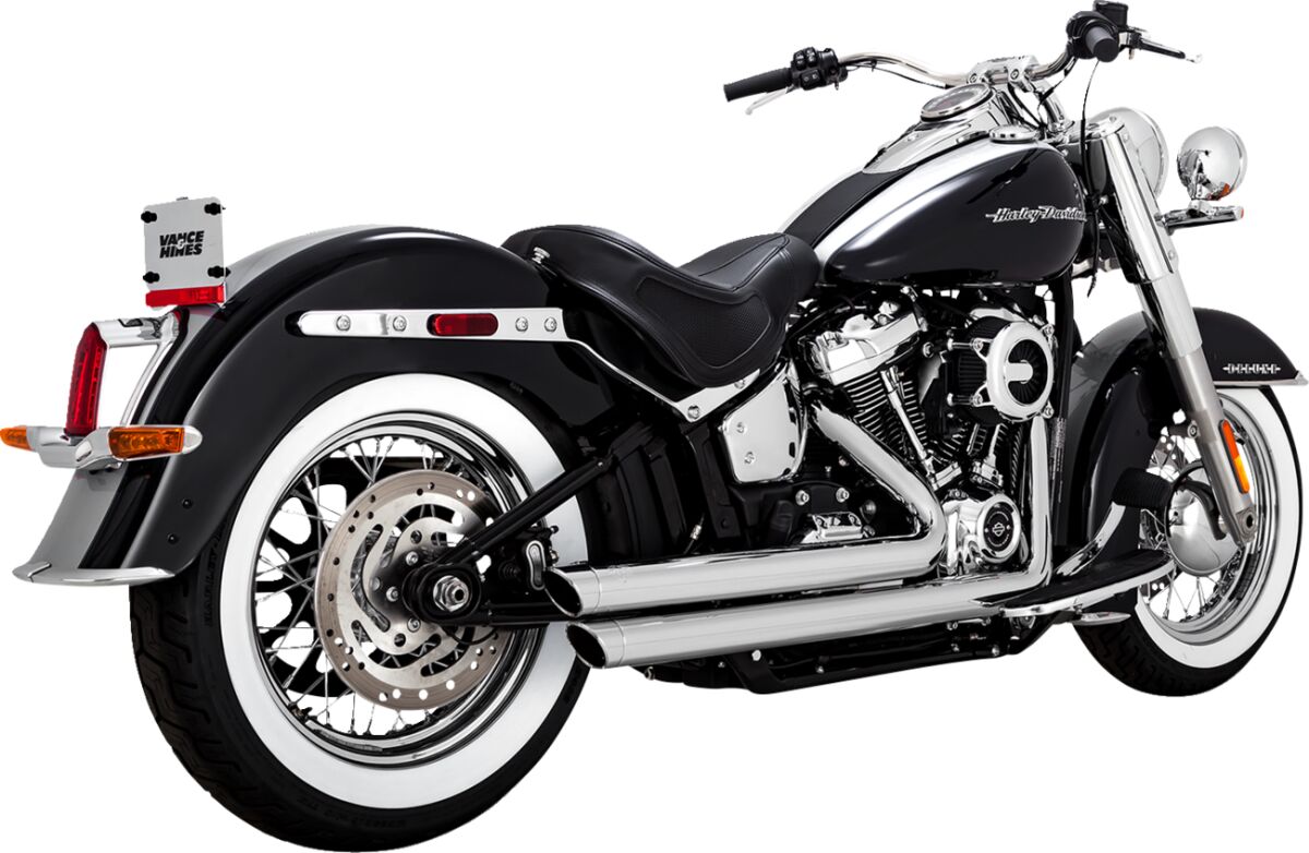 Big Shots Staggered Exhaust, chrome - 18+ Softail (Street Bob/Heritage) Full Exhaust System Vance & Hines Default Title