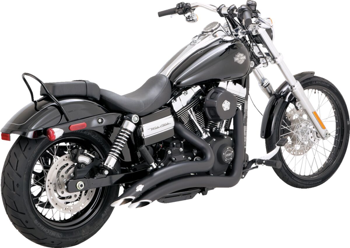 Big Radius Exhaust, Black - 06-17 Dyna Full Exhaust System Vance & Hines Default Title