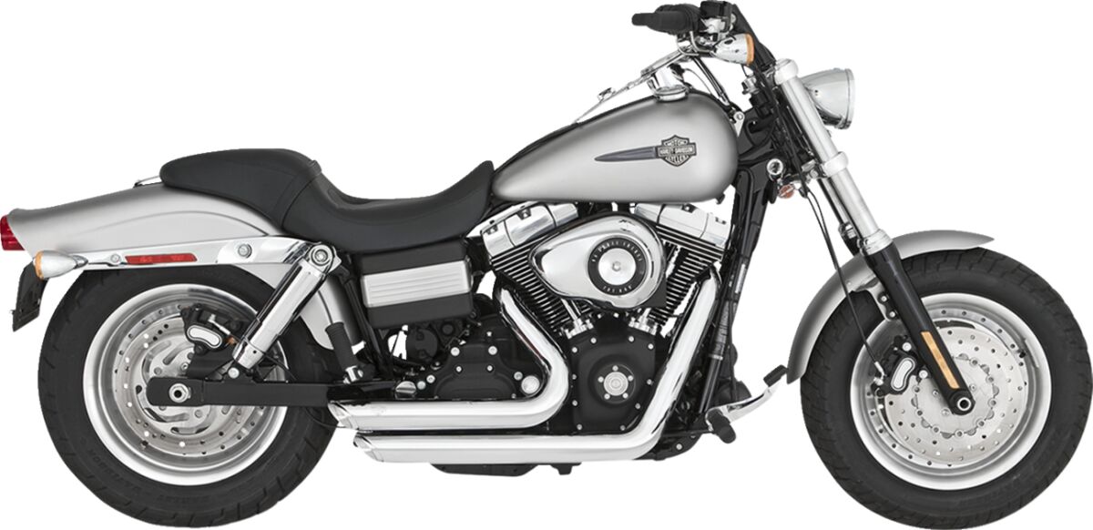 Shortshots Staggered Exhaust, Chrome - 06-17 Dyna Full Exhaust System Vance & Hines Default Title