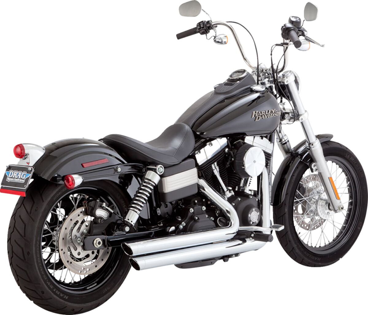 Big Shots Exhaust, Chrome - 06-17 Dyna Full Exhaust System Vance & Hines Default Title