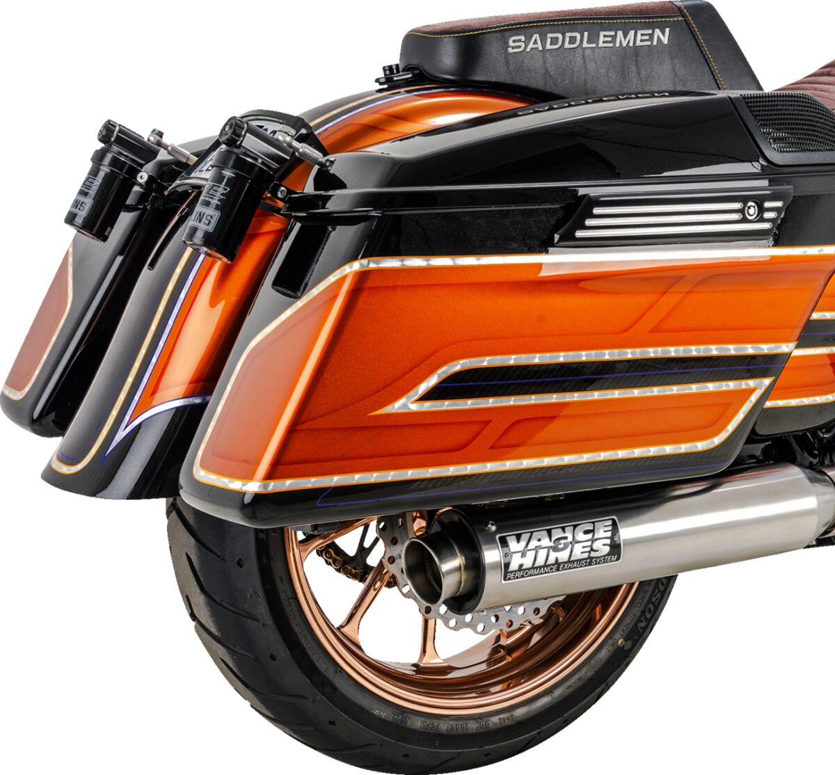 Exhaust Supersport 2 1 Brushed Touring Vance & Hines