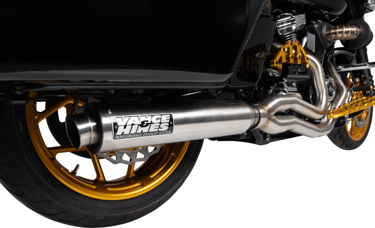 Exhaust Supersport 2 1 Brushed Touring Vance & Hines