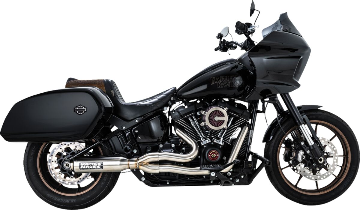 Exhaust Supersport 2 1 Brushed Softail Vance & Hines