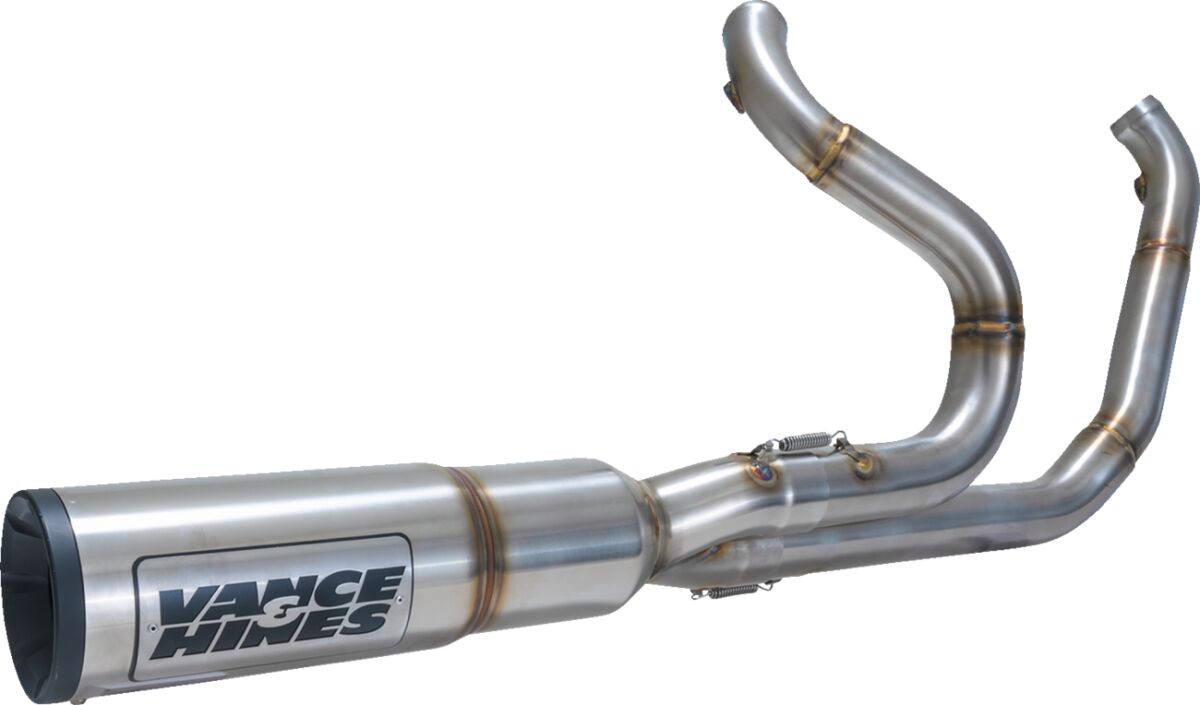 High Output 2 1 Exhaust Brushed Touring Vance & Hines