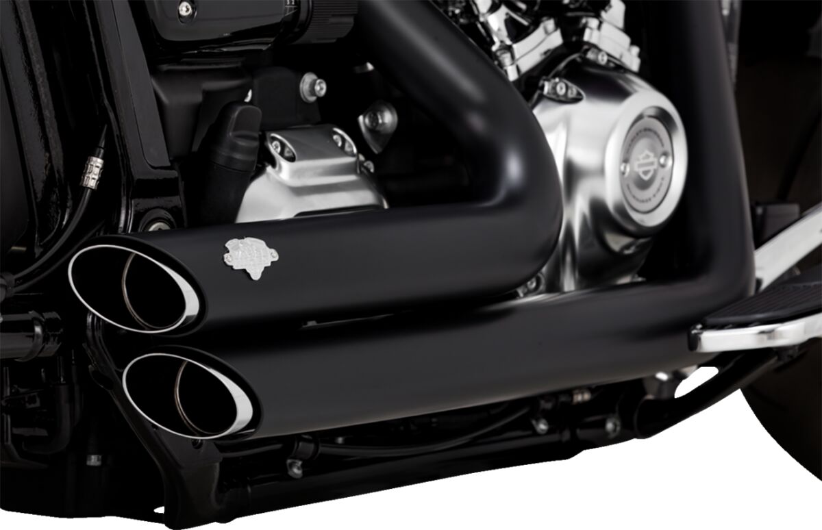 Short Shots Staggered Exhaust Black Vance & Hines
