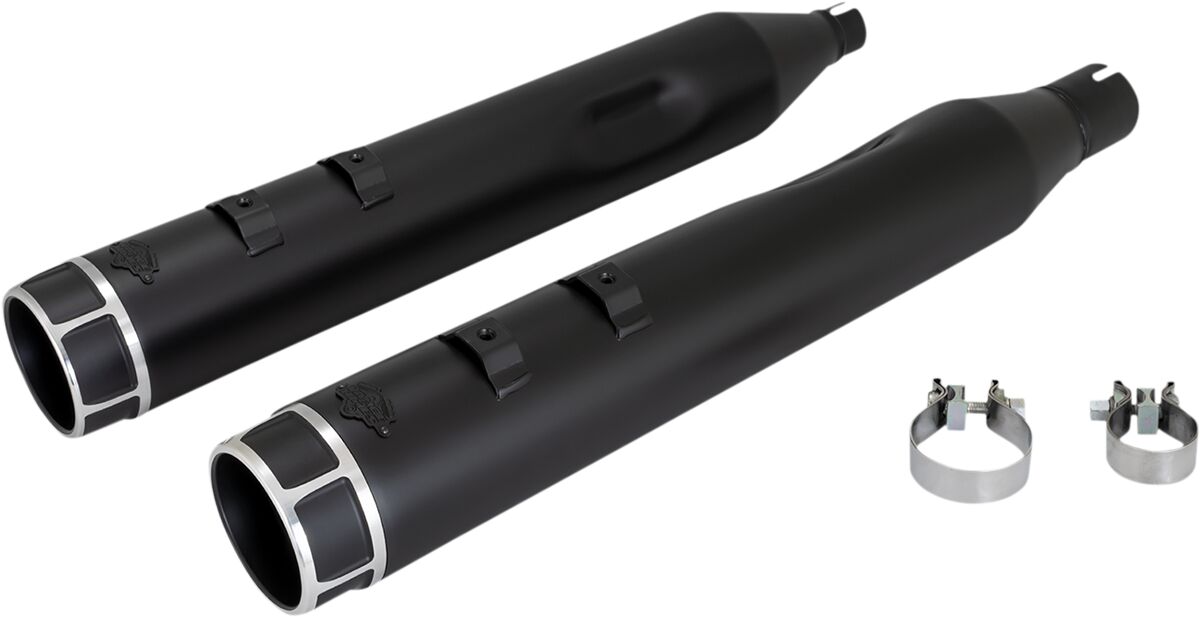 Slip-On Torque 450, Black - 17-24 Touring Slip-On Exhaust Vance & Hines