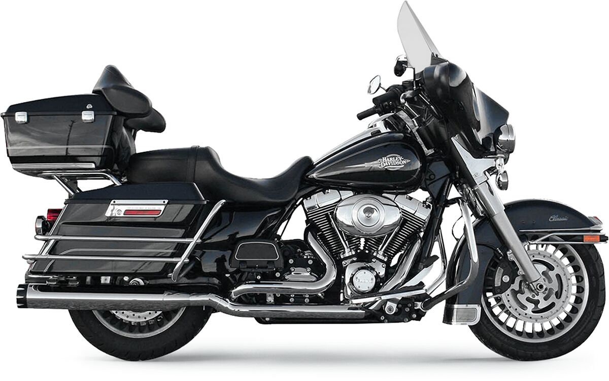 True Dual Down Under Exhaust System, Chrome - 95-15 Touring Full Exhaust System Bassani Xhaust Default Title