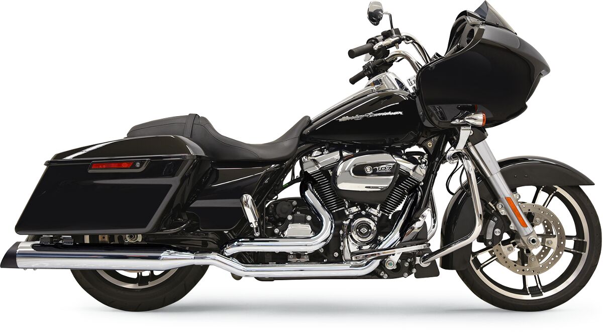 True Dual Down Under Exhaust System, Chrome - 17-22 Touring Full Exhaust System Bassani Xhaust Default Title