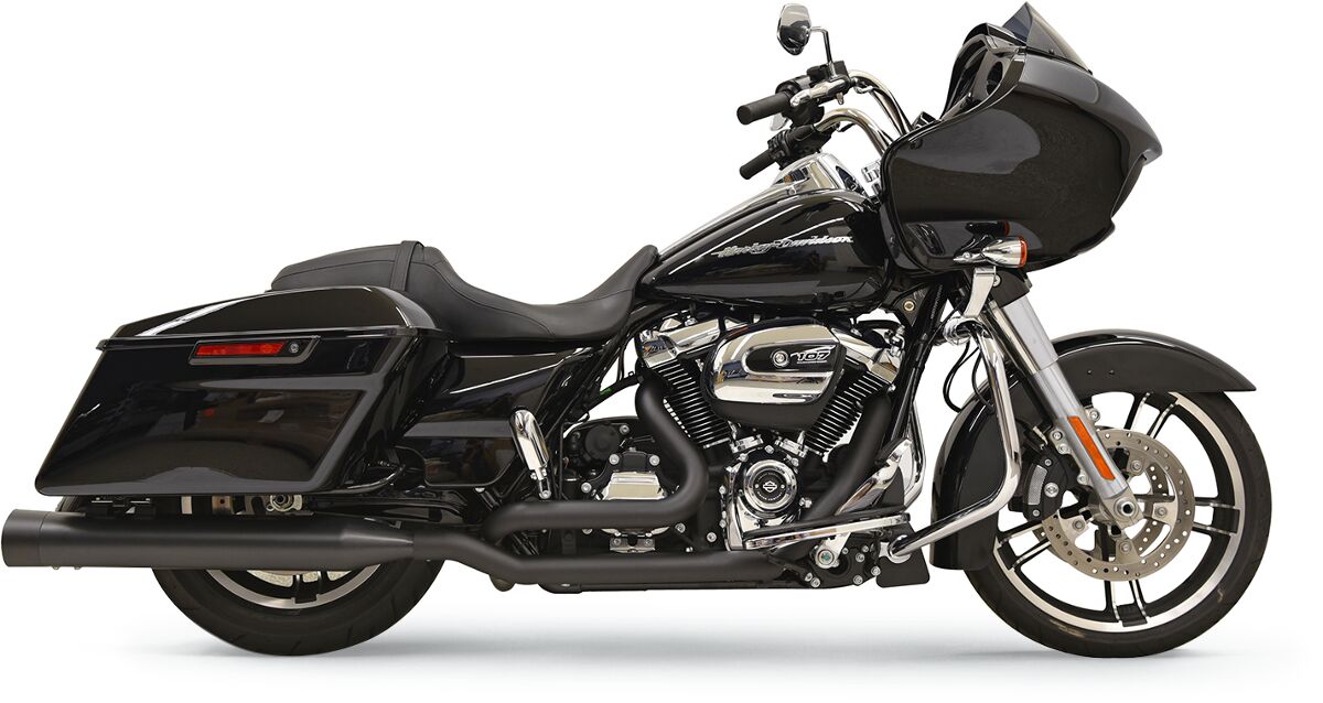 True Dual Down Under Exhaust System, Black - 17-24 Touring Full Exhaust System Bassani Xhaust Default Title