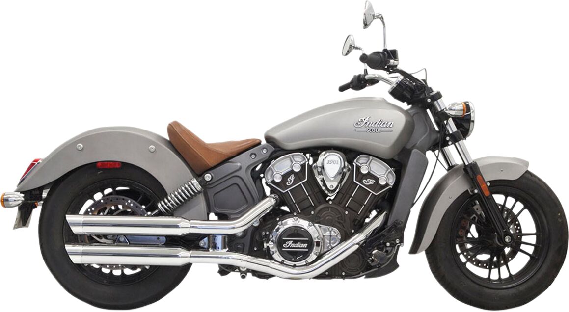 3" Slip Ons Slash Cut Muffler, Chrome - 17-21 Scout Full Exhaust System Bassani Xhaust Default Title