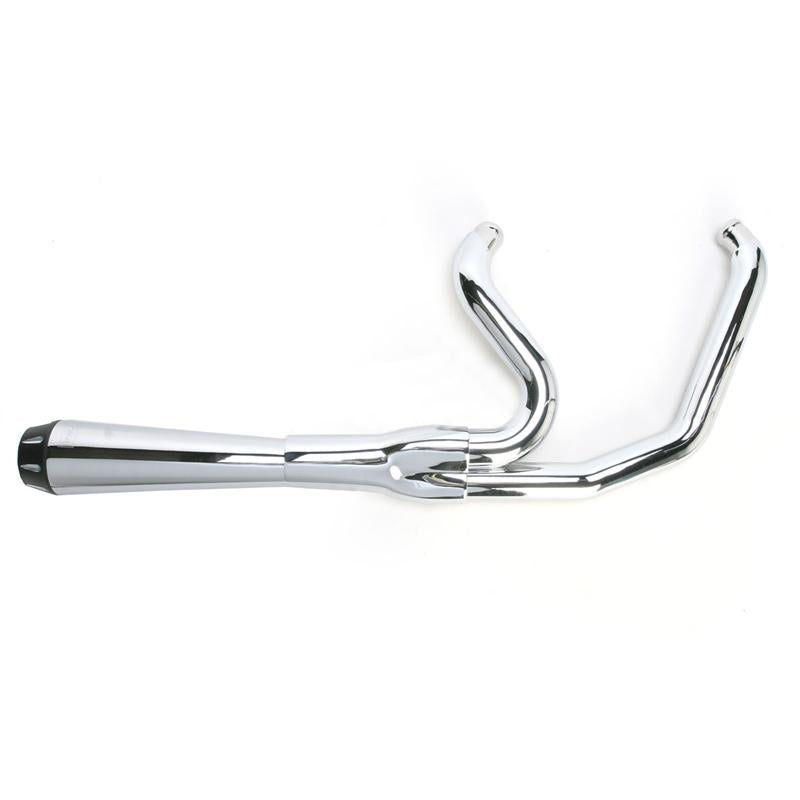 Road Rage 2:1 Exhaust System For Floorboards, Chrome - FXR Full Exhaust System Bassani Xhaust