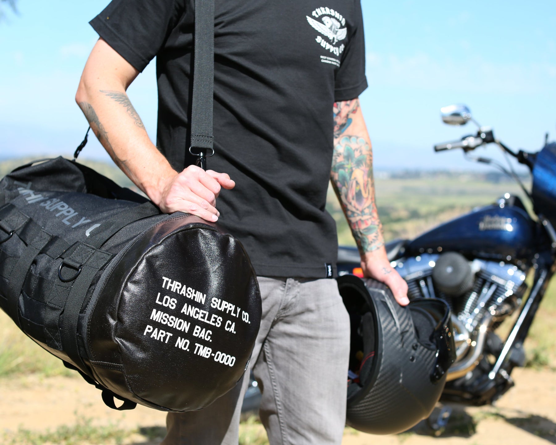 Mission Duffle Bag, Black Luggage Thrashin Supply Co.
