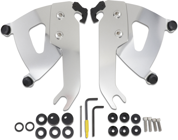 Road Warrior Trigger Lock Mount Kit - 18+ FLSL Fairing Brackets Memphis Shades Polished