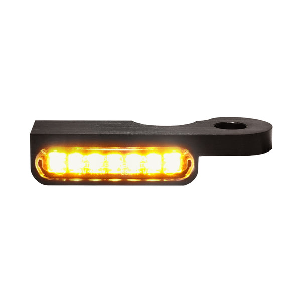 LED Handlebar Turn Signals - 18+ Softail Turn Signals Heinz Bikes Aluminium/Black