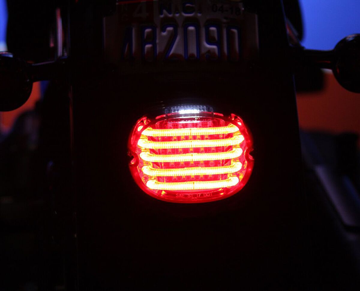 ProBeam Low Profile Led Taillight With Top Plate Window, Red - 99+ Taillight Custom Dynamics