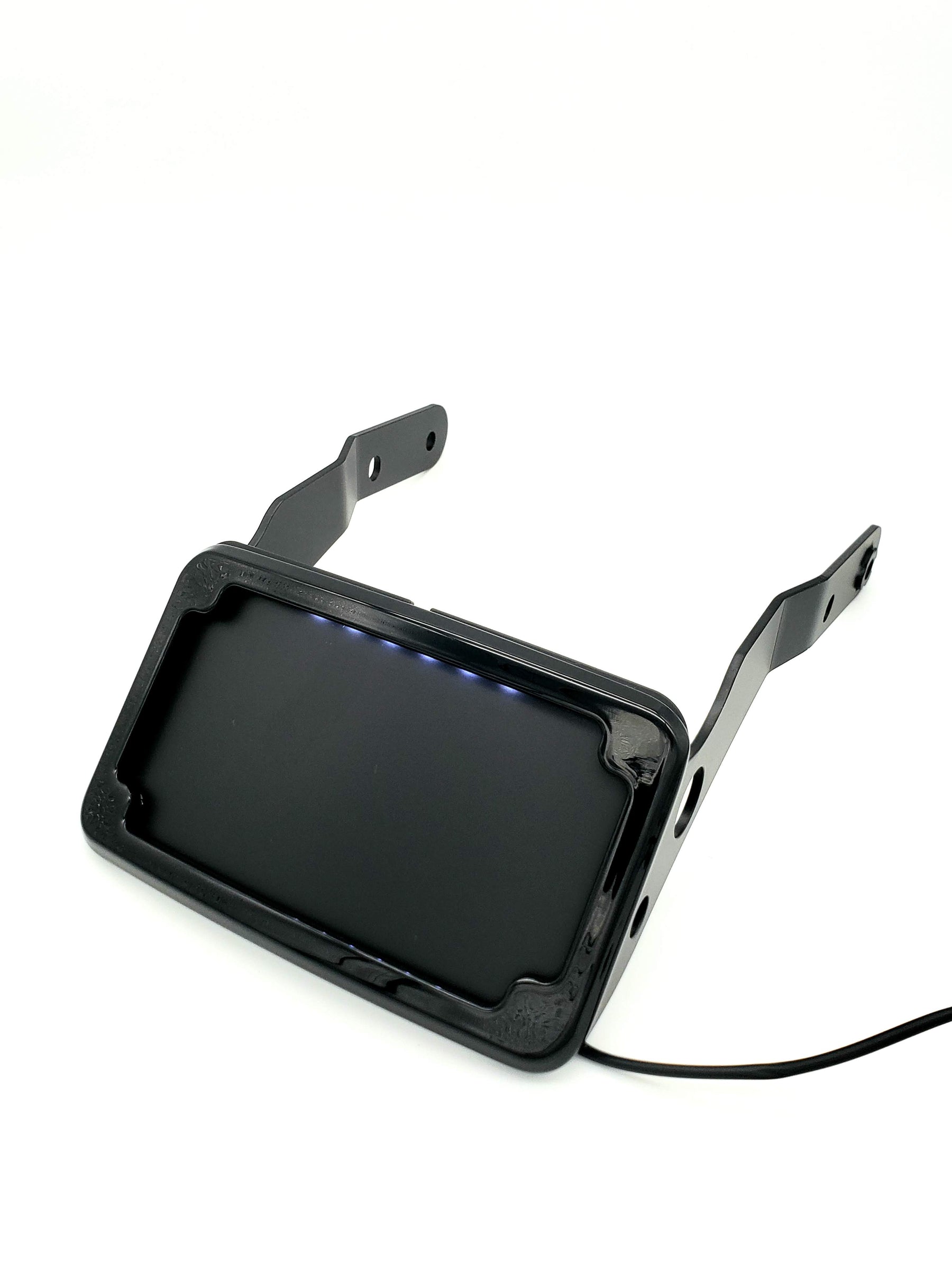 Curved License Plate Relocation - Sportster License Plate Cycle Visions