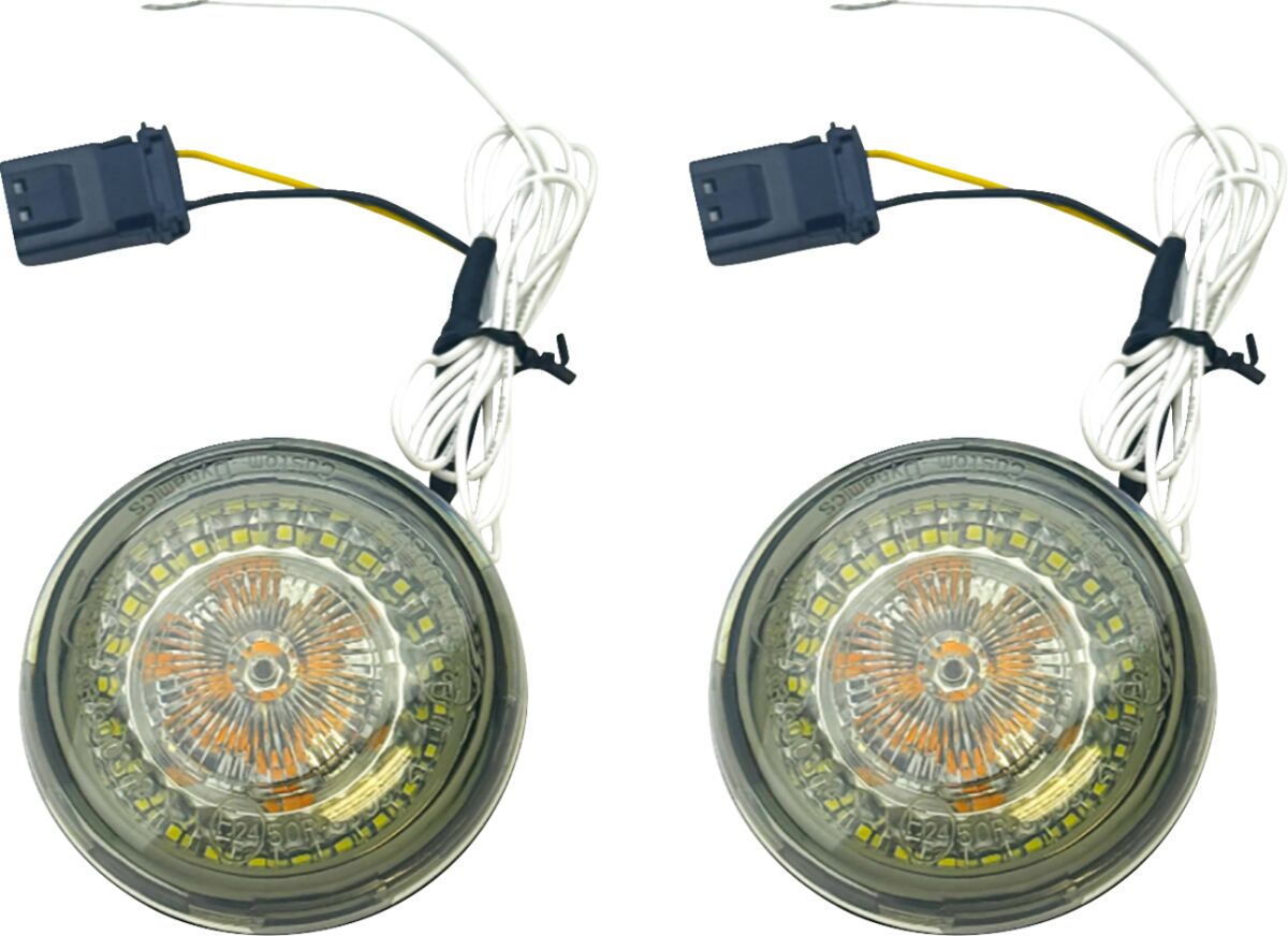 ProBeam® Amber/White Dynamic Ringz, Smoked - Touring Turn Signals Custom Dynamics Default Title