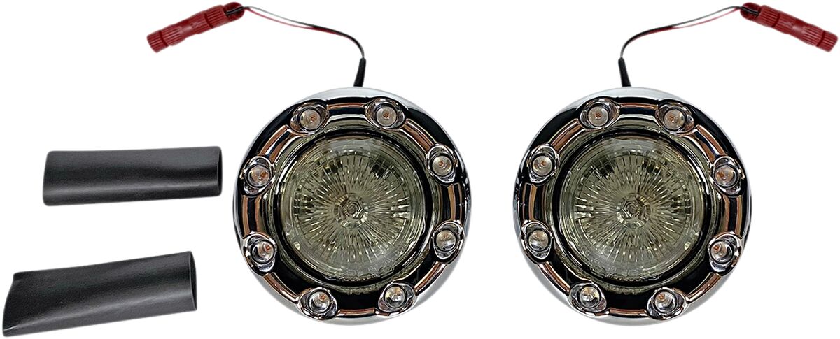 ProBeam® Bullet Ringz Rear LED Turn Signals, Chrome Smoked - 15+ Indian Turn Signals Custom Dynamics Default Title