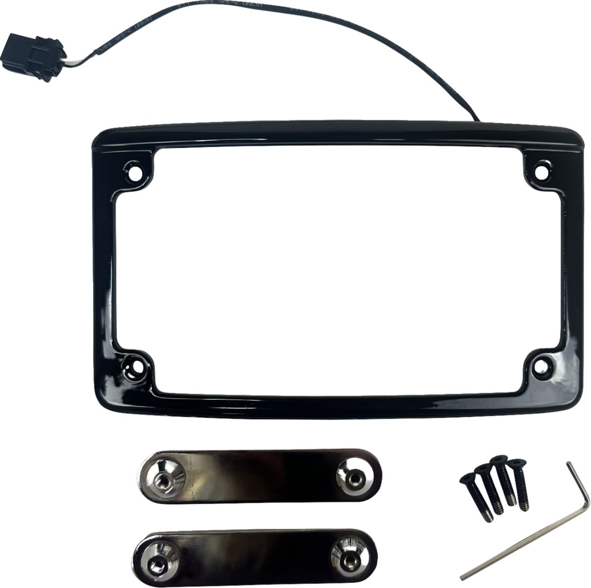 Low Profile LED License Plate Frame, Black - 23+ Touring CVO License Plate Custom Dynamics Default Title