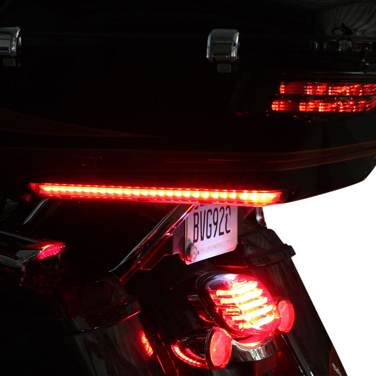 LED Lights Tour-Pak Trunk, Red - 06-13 Touring Taillight & Turn Signals Custom Dynamics