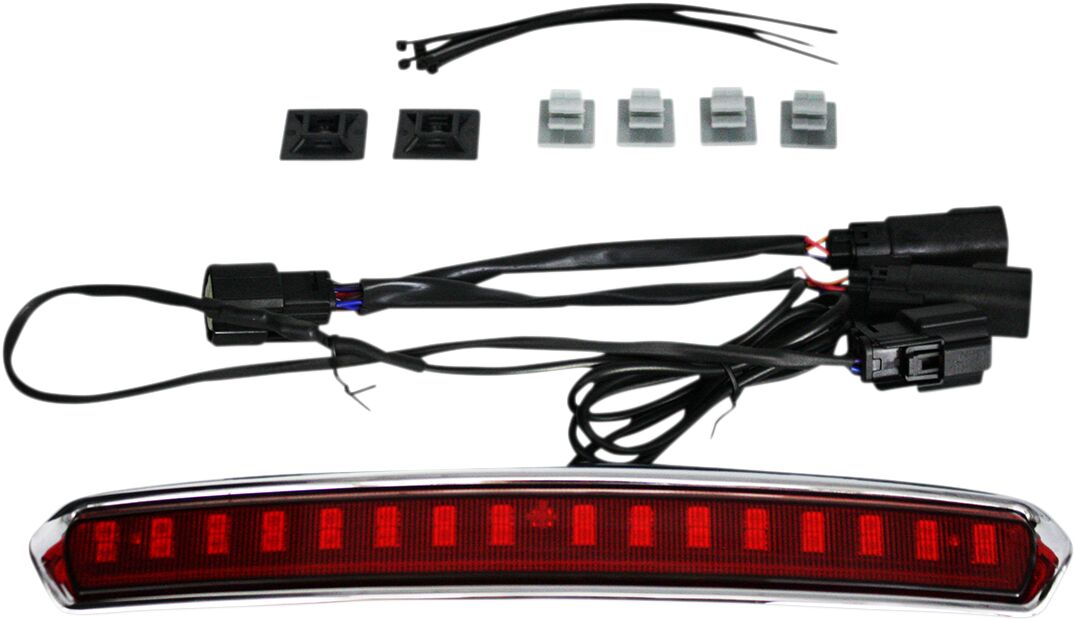 High Mount LED Light, Chrome Red - 14-24 Touring & Trike Taillight & Turn Signals Custom Dynamics Default Title