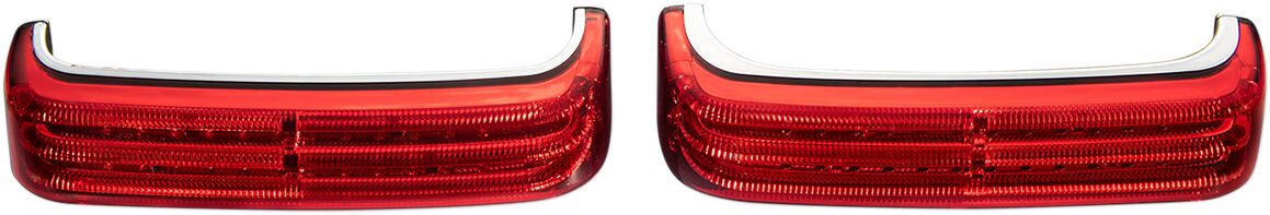 ProBEAM® LED Sequential BAGZ™ Saddlebag Lights, Chrome Red - 14+ Touring Taillight & Turn Signals Custom Dynamics