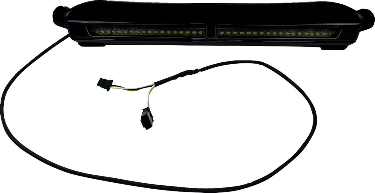 Lights Led Windshield Trim, Gloss Black - 15+ Touring Auxiliary Light Custom Dynamics