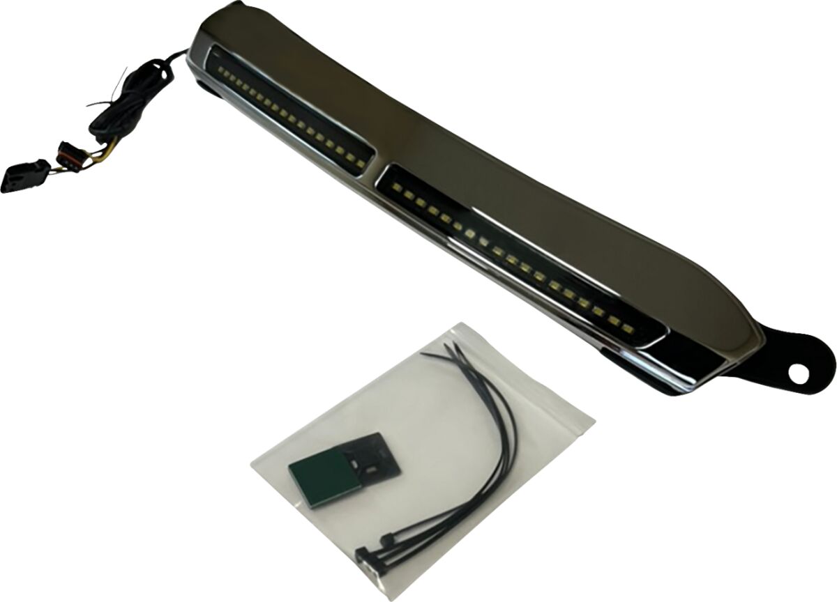 Lights Led Windshield Trim, Chrome - Road Glide - 15+ Touring Auxiliary Light Custom Dynamics Default Title