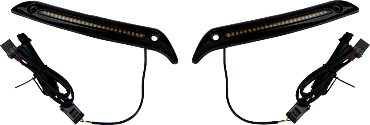 Led Windshield Trim, Gloss Black - 22+ Softail FXLRST Turn Signals Custom Dynamics Default Title