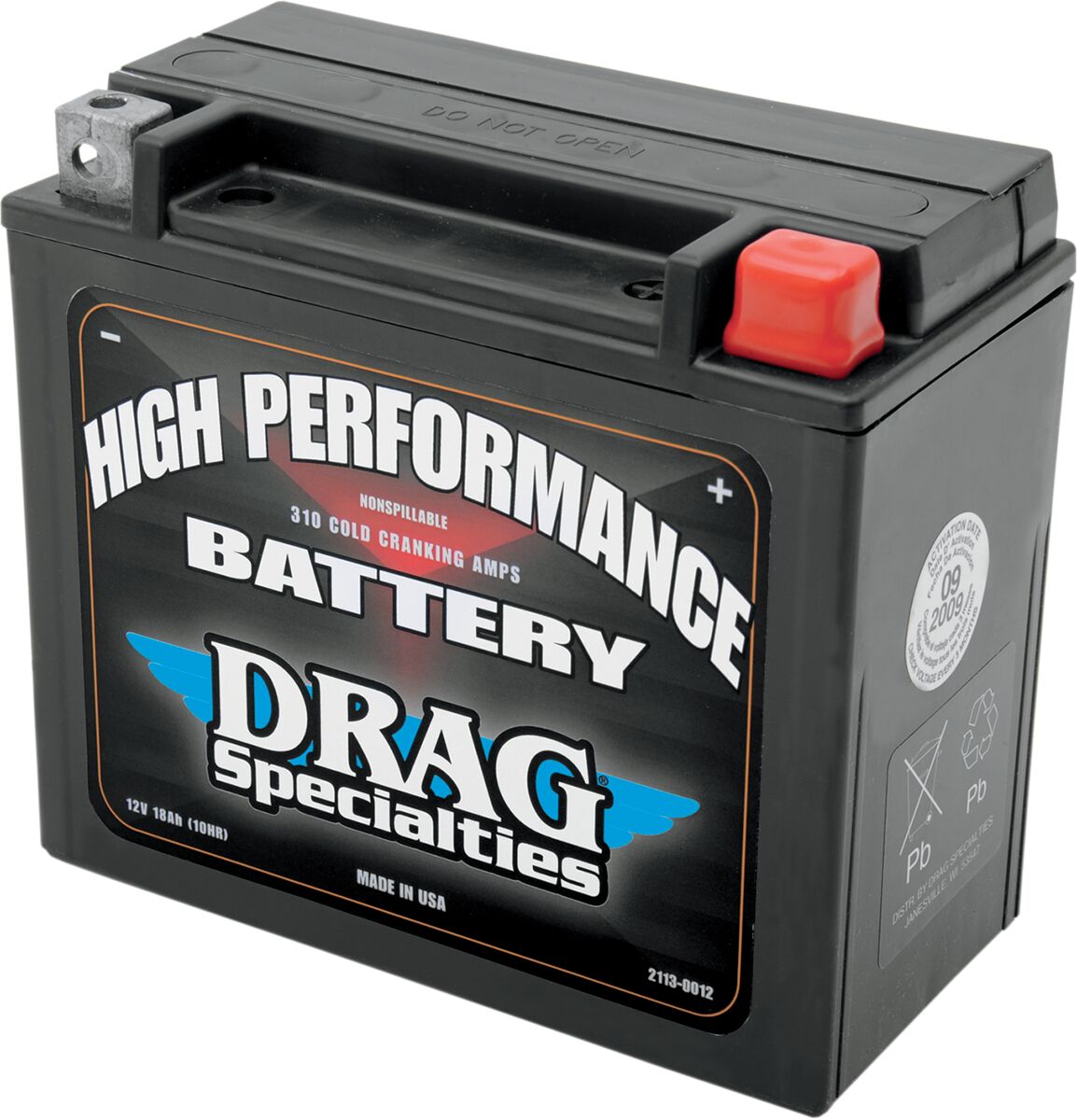 High Performance Battery Battery Drag Specialties 00-21 Softail & 99-17 FXD/FXDWG